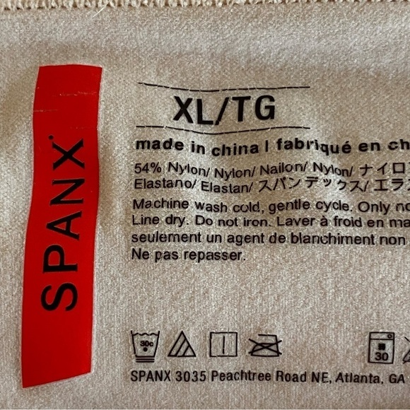 Spanx Shapewear Women Tummy Control High-Waisted Power Short Beige Size XL - Picture 5 of 5